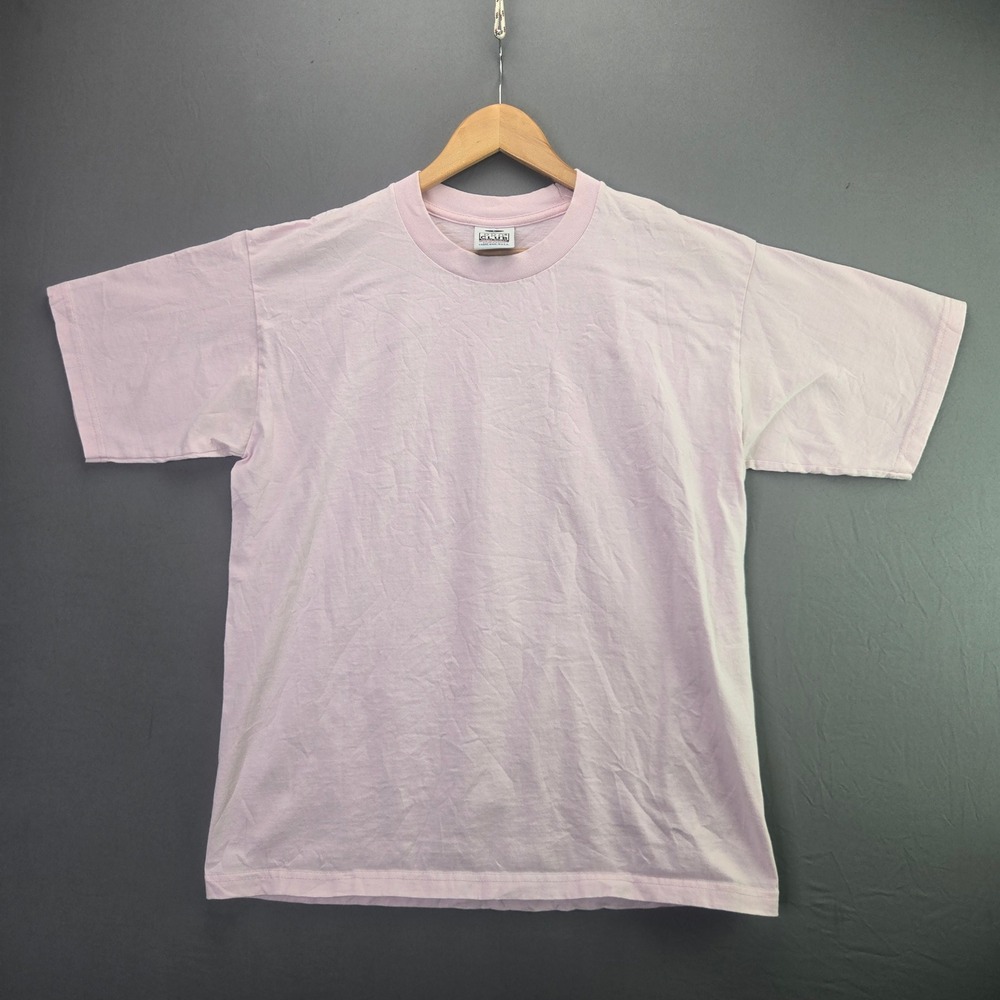 Pro Club T-Shirt Heavyweight Cotton Large Pink Short Sleeve Crew Neck Blank Tee